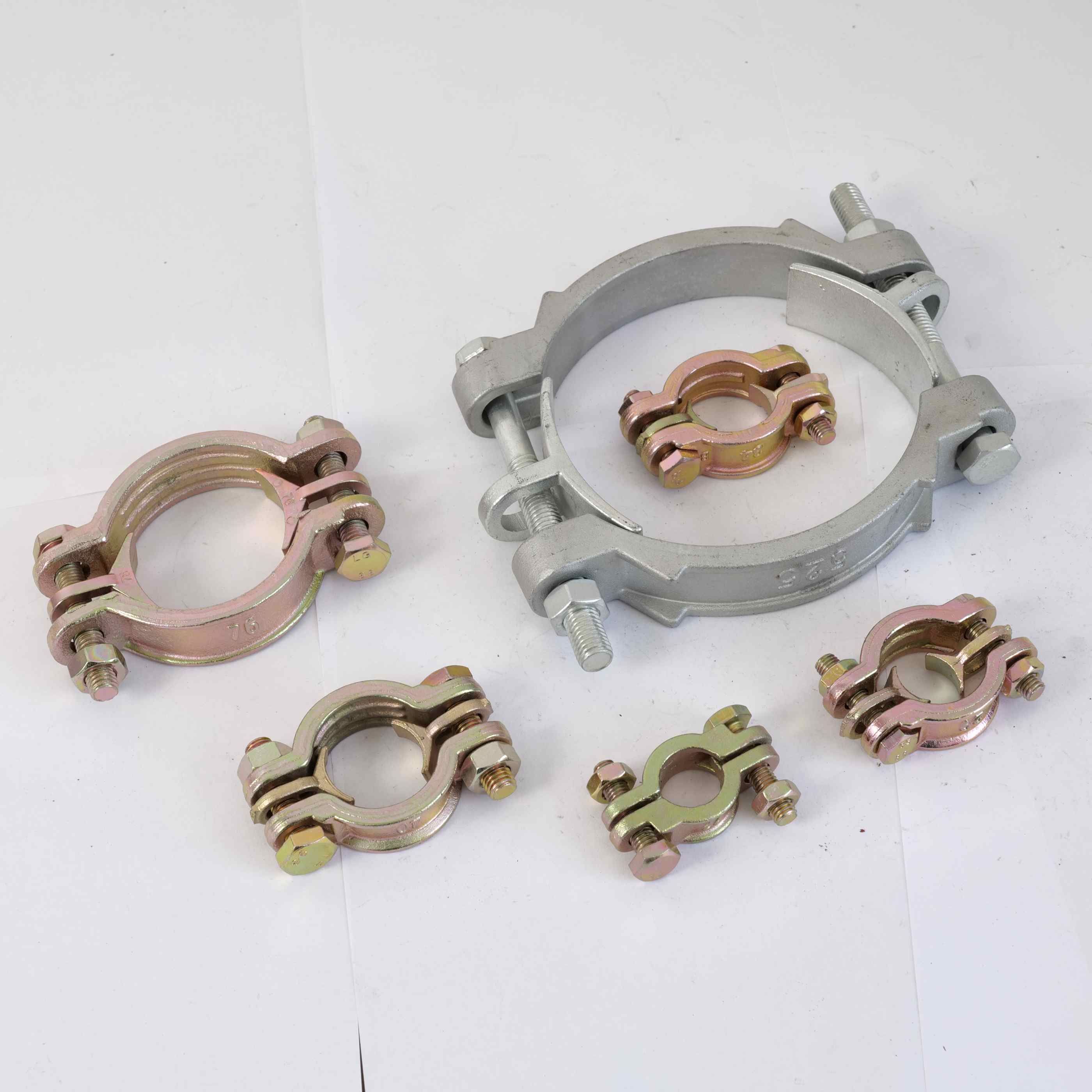 braçadeira de mangueira de aço carbono com 2 parafusos